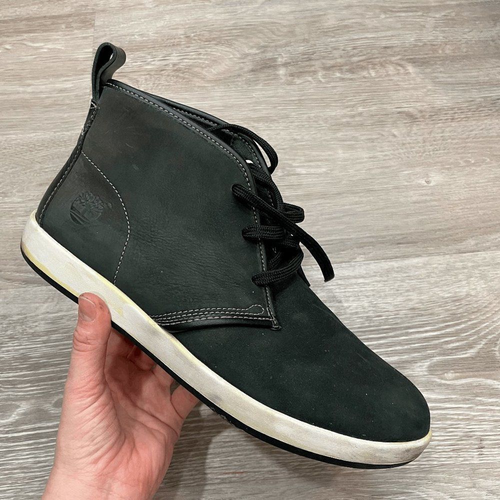 Timberland Men's Black Leather Yele Haiti Earthkeeper Lace-Up Ankle Boots SZ 10